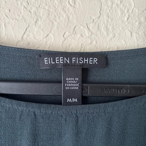 Eileen Fisher | Women's 100% Silk Georgette Crepe Tank Top Size Medium - Picture 3 of 8